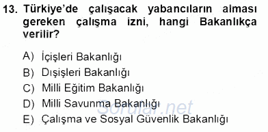 Bireysel İş Hukuku 2012 - 2013 Ara Sınavı 13.Soru