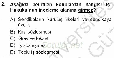 Bireysel İş Hukuku 2012 - 2013 Ara Sınavı 2.Soru