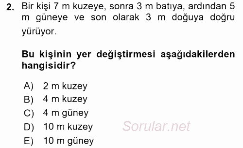 Okulöncesinde Fen Eğitimi 2016 - 2017 Dönem Sonu Sınavı 2.Soru