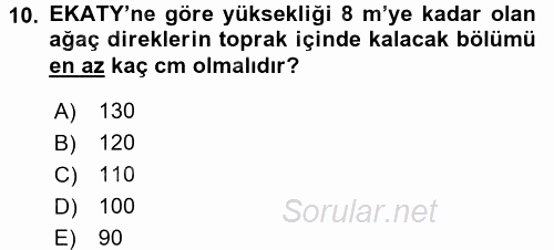 Elektrik Enerjisi İletimi ve Dağıtımı 2015 - 2016 Tek Ders Sınavı 10.Soru