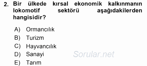 Hayvancılık Ekonomisi 2017 - 2018 Dönem Sonu Sınavı 2.Soru