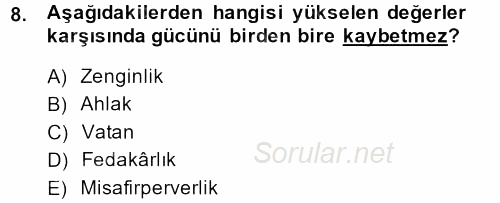 Kültürlerarası İletişim 2013 - 2014 Ara Sınavı 8.Soru