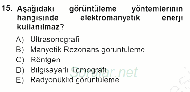 Tıbbi Terminoloji 2012 - 2013 Dönem Sonu Sınavı 15.Soru