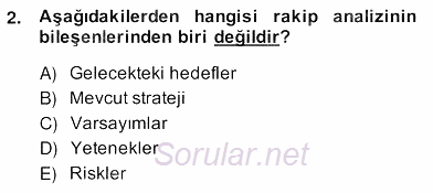 Marka İletişim Kampanyaları 2013 - 2014 Ara Sınavı 2.Soru