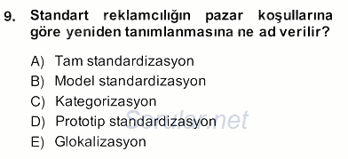 Marka İletişim Kampanyaları 2013 - 2014 Ara Sınavı 9.Soru