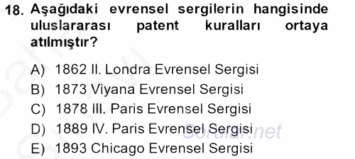 Kongre ve Etkinlik Yönetimi 2014 - 2015 Ara Sınavı 18.Soru