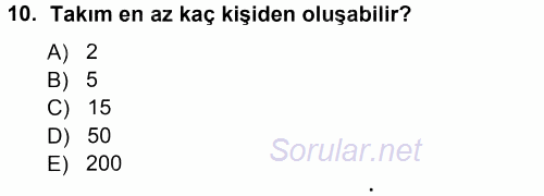 Yönetici Asistanlığı 2013 - 2014 Tek Ders Sınavı 10.Soru