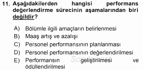 Sağlık Kurumları Yönetimi 2 2015 - 2016 Tek Ders Sınavı 11.Soru