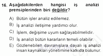 Etkinlik Yönetimi 2014 - 2015 Ara Sınavı 16.Soru