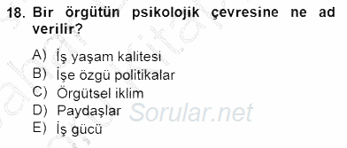 Etkinlik Yönetimi 2014 - 2015 Ara Sınavı 18.Soru