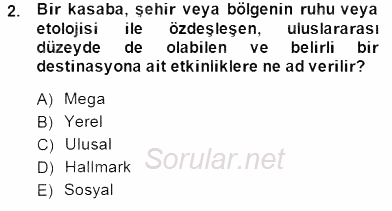 Etkinlik Yönetimi 2014 - 2015 Ara Sınavı 2.Soru