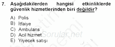 Etkinlik Yönetimi 2014 - 2015 Ara Sınavı 7.Soru