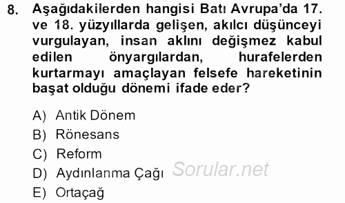 Hukuk Sosyolojisi 2014 - 2015 Dönem Sonu Sınavı 8.Soru