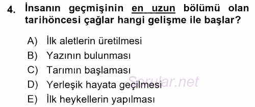 Eski Anadolu Tarihi 2015 - 2016 Ara Sınavı 4.Soru