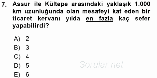 Eski Anadolu Tarihi 2015 - 2016 Ara Sınavı 7.Soru