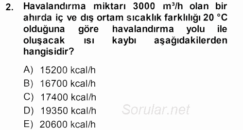 Tarımsal Yapılar ve Sulama 2013 - 2014 Dönem Sonu Sınavı 2.Soru