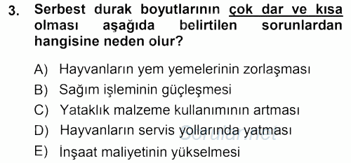 Tarımsal Yapılar ve Sulama 2013 - 2014 Dönem Sonu Sınavı 3.Soru