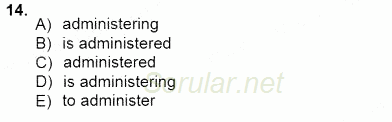 Pedagojik Gramer 1 2012 - 2013 Dönem Sonu Sınavı 14.Soru