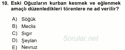 Türk Halk Şiiri 2017 - 2018 Ara Sınavı 10.Soru