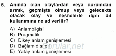 Erken Çocukluk Döneminde Gelişim 2 2013 - 2014 Dönem Sonu Sınavı 5.Soru
