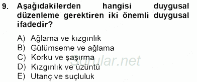 Erken Çocukluk Döneminde Gelişim 2 2013 - 2014 Dönem Sonu Sınavı 9.Soru