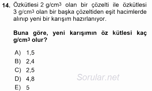 Teknolojinin Bilimsel İlkeleri 1 2016 - 2017 3 Ders Sınavı 14.Soru