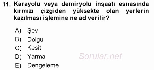 Coğrafi Bilgi Sistemlerine Giriş 2017 - 2018 Ara Sınavı 11.Soru