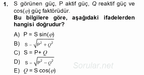 Elektromekanik Kumanda Sistemleri 2013 - 2014 Ara Sınavı 1.Soru