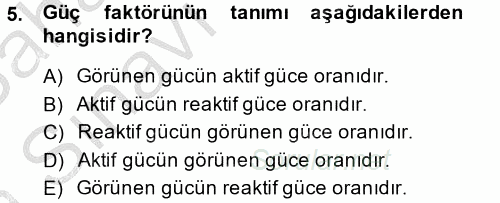 Elektromekanik Kumanda Sistemleri 2013 - 2014 Ara Sınavı 5.Soru