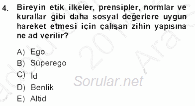 Kriminoloji 2014 - 2015 Ara Sınavı 4.Soru