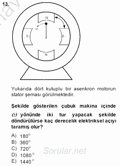 Elektrik Makinaları 2014 - 2015 Ara Sınavı 13.Soru