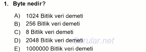 Sayısal Fotoğrafa Giriş 2016 - 2017 3 Ders Sınavı 1.Soru