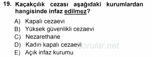 Vergi Ceza Hukuku 2014 - 2015 Tek Ders Sınavı 19.Soru