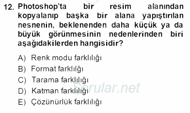 Sayısal Fotoğraf İşleme Teknikleri 2014 - 2015 Dönem Sonu Sınavı 12.Soru