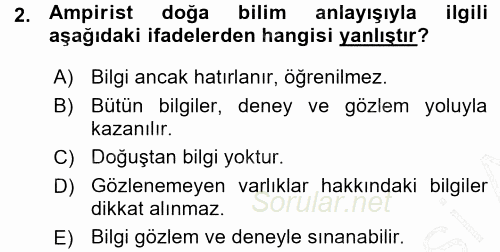 Sosyolojide Araştırma Yöntem ve Teknikleri 2015 - 2016 Ara Sınavı 2.Soru