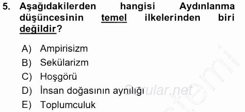 Sosyolojide Araştırma Yöntem ve Teknikleri 2015 - 2016 Ara Sınavı 5.Soru