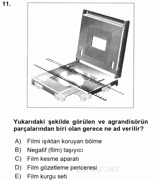 Temel Fotoğrafçılık 2017 - 2018 Dönem Sonu Sınavı 11.Soru