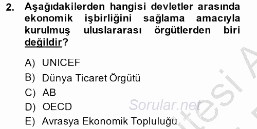 Uluslararası Hukuk 2 2014 - 2015 Dönem Sonu Sınavı 2.Soru