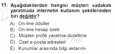 Otel İşletmelerinde Konaklama Hizmetleri 2013 - 2014 Ara Sınavı 11.Soru