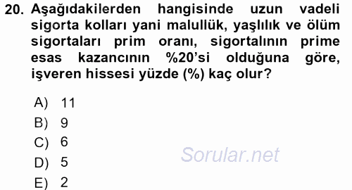 Ev Endüstrisi 2015 - 2016 Dönem Sonu Sınavı 20.Soru