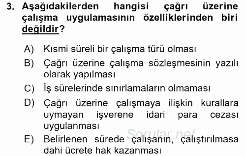 Ev Endüstrisi 2015 - 2016 Dönem Sonu Sınavı 3.Soru