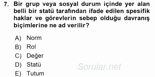 Ev Endüstrisi 2015 - 2016 Dönem Sonu Sınavı 7.Soru