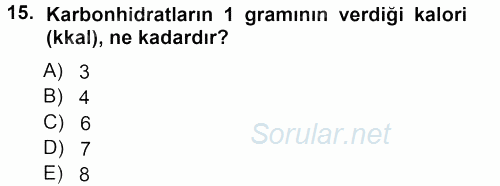 Spor Bilimlerine Giriş 2012 - 2013 Dönem Sonu Sınavı 15.Soru