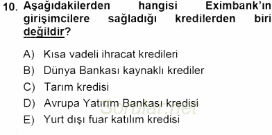 Girişim Finansmanı 2014 - 2015 Dönem Sonu Sınavı 10.Soru