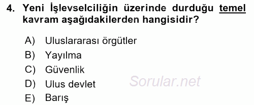 Avrupa Birliği 2017 - 2018 Ara Sınavı 4.Soru