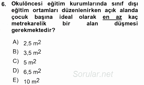 Özel Öğretim Yöntemleri 1 2015 - 2016 Ara Sınavı 6.Soru