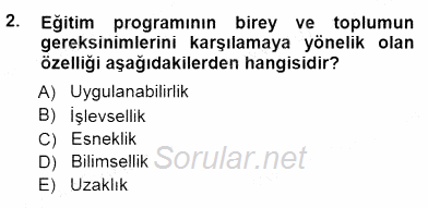 Öğretim İlke Ve Yöntemleri 2012 - 2013 Dönem Sonu Sınavı 2.Soru