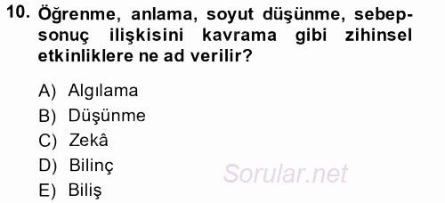 Halkla İlişkiler Ve İletişim 2013 - 2014 Dönem Sonu Sınavı 10.Soru