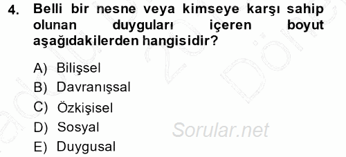 Halkla İlişkiler Ve İletişim 2013 - 2014 Dönem Sonu Sınavı 4.Soru