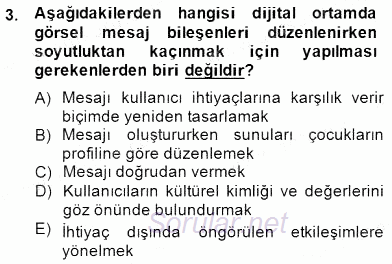 Okulöncesinde Materyal Geliştirme 2014 - 2015 Dönem Sonu Sınavı 3.Soru